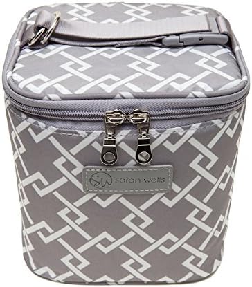 Sarah Wells Cold Gold Breastmilk Cooler with Ice Pack (Gray) | Fully-Lined Insulated Interior, Fits 4-6 Bottles, Zippered Lid, Great for Workdays, Travel & Pumping Days, Machine Washable - Image 4