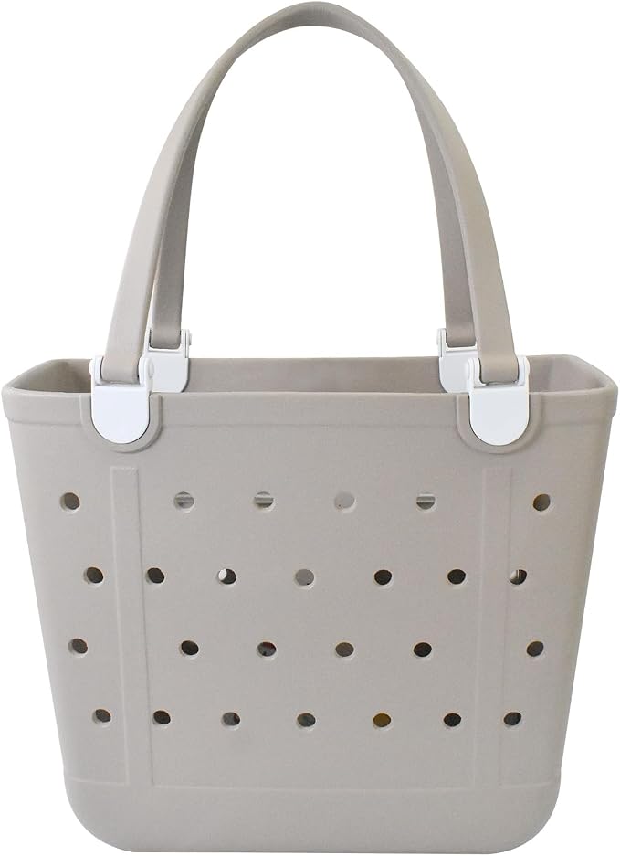Lightweight Extra large Rubber Beach Bag Small mini Tote Bag for Gym Waterproof medium Open Handbag for Pool Sports by Addoklm