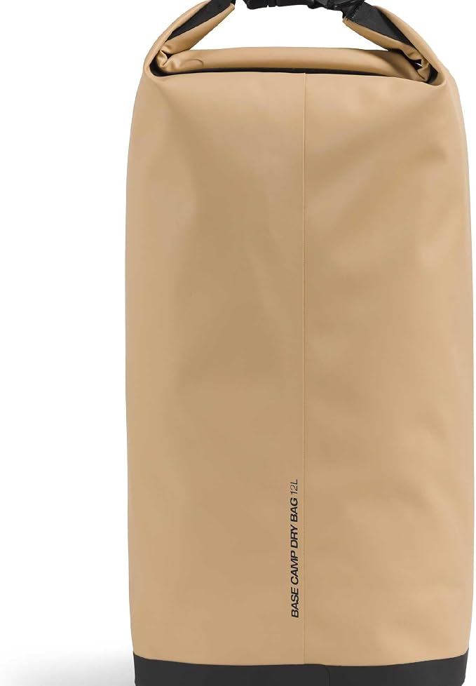 The North Face Base Camp Dry Bag - Roll-Top Waterproof Stuff Sack, Ideal for Camping Gear & Kayak Accessories, Khaki Stone/TNF Black, 12 Liters | Roll-Top Waterproof Stuff Sack, Ideal for Camping Gear & Kayak Accessories - Image 3