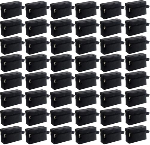48 Pcs Travel Toiletry Bag for Men Women Bulk Large Water Resistant Shaving Bag Hanging Cosmetic Bag Makeup Travel Pouch Foldable Toiletry Organizer Gifts for Graduation Father's Day(48, Black) by Home