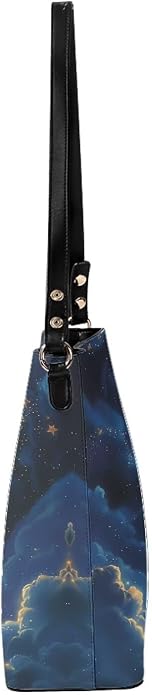 HUGS IDEA Boho Bags for Women Leather Handbag Shoulder Bucket Crossbody Purse - Image 6