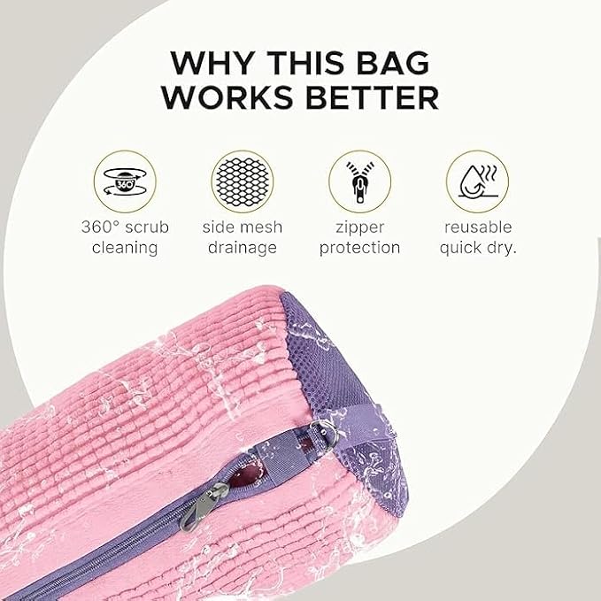 Shoe Washing Machine Bag (4 Pack), Shoe Bag for Washing Machine with Microfiber Scrub Fibers, Self-Locking Zipper Protection, 4 Adjustable Shoe Trees, Sneaker Laundry Bag for Washer and Dryer - Image 6