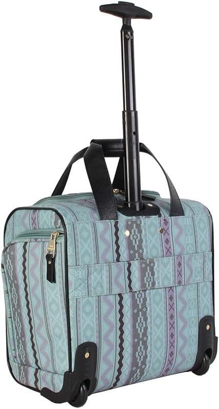 Steve Madden Designer 15 Inch Carry on Suitcase- Small Weekender Overnight Business Travel Luggage- Lightweight 2- Rolling Spinner Wheels Under Seat Bag for Women(Legends Teal) - Image 6