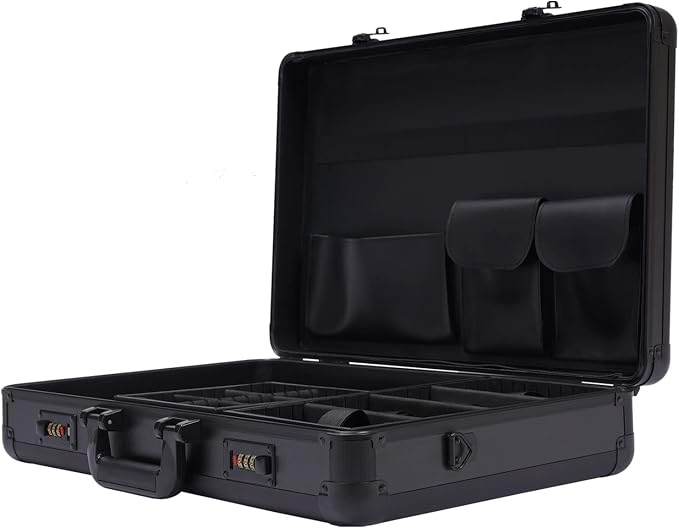 DNYSYSJ Barber Carrying Case Barber Case, Stylist Tool Box Professional Salon Hair Cutting Grooming Kit Storage Organizer for Clippers, Scissors, Barber Supplies (H) - Image 4