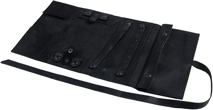 Jewelry Leather Organizer. Mothers Day Leather Organizer. Jewelry Roll. Jewelry Holder. Travel Jewelry Case. Birthday, ChristmasGift. (Black) - Image 4