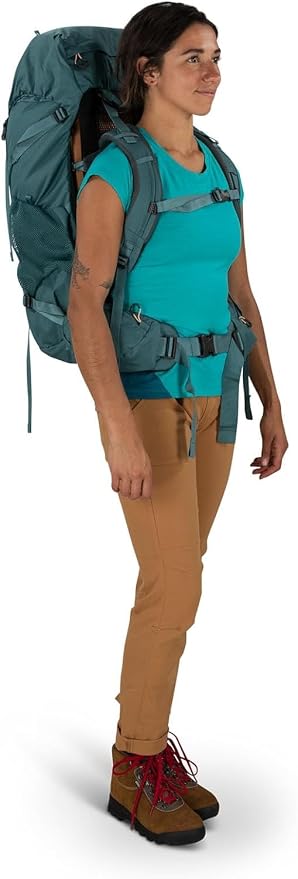 Osprey Renn 50L Women's Backpacking Backpack, Cascade Blue/Melon Orange - Image 6