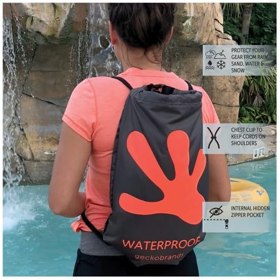 geckobrands Embark 10L Drawstring Backpack – Waterproof, Lightweight Dry Bag for Beach, Hiking, and Light Water Activities - Image 4
