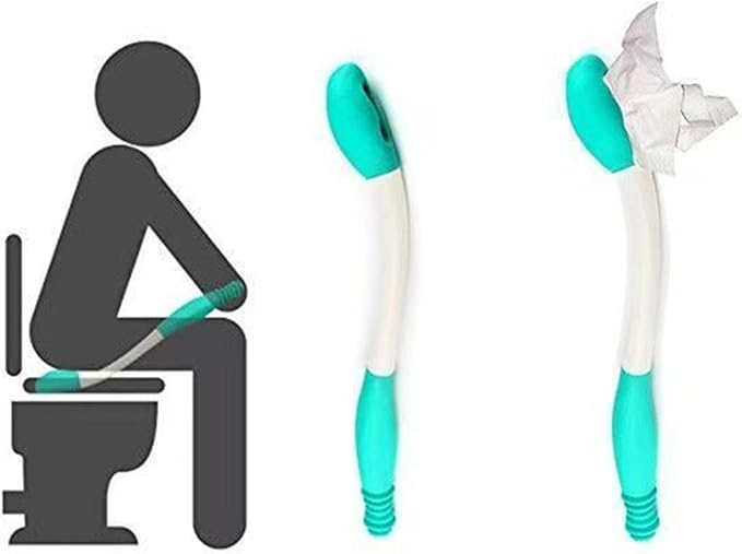 Butt Wiper Tool - Personal Hygiene Aid, Butt Wiping Tool and Bidet Body Brush, Body Cleaning Aid for Seniors, Disabled, Hospital Patients, Daily Use, Travel, Toilet, Shower, and Home Care
