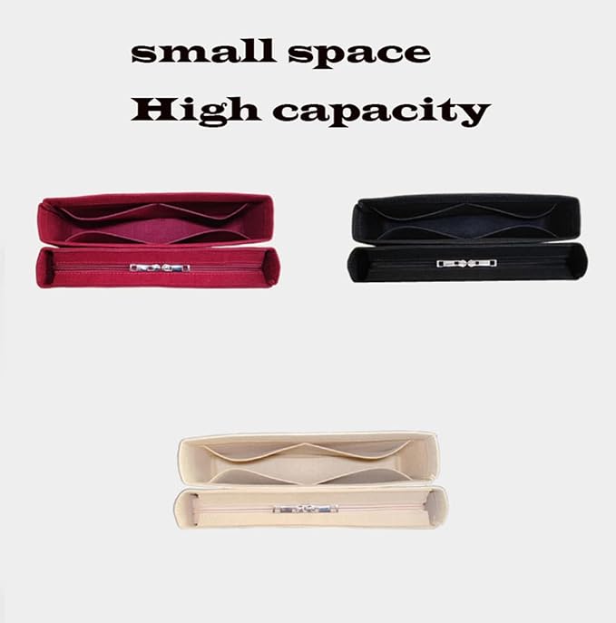 Lckaey Purse Organizer Insert for GST liner bag lined storage felt bag 2pcs 2018beige-GST - Image 2