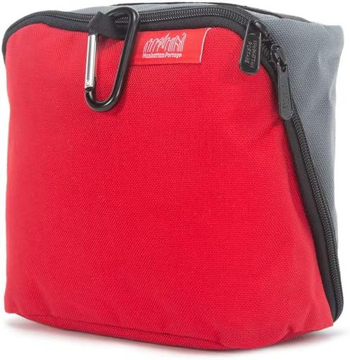 Manhattan Portage Newtown Toiletry Case Water Resistant Made with1000D Cordura For Everyday Use (Red/Grey) by ManhattanPortage