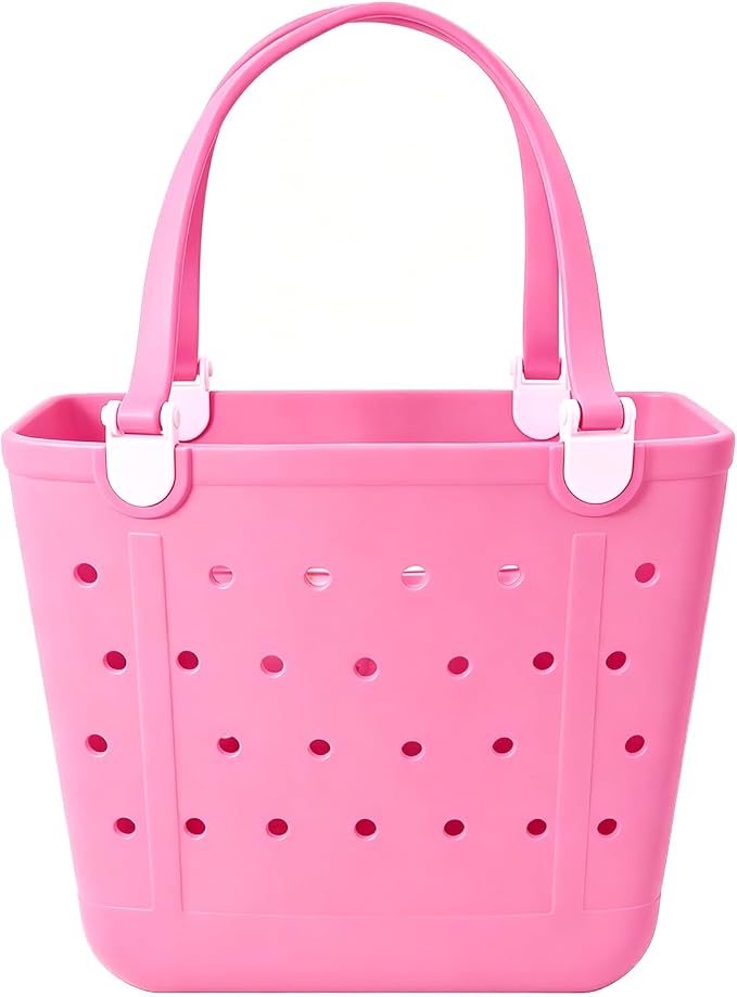 Lightweight Extra large Rubber Beach Bag Small mini Tote Bag for Gym Waterproof medium Open Handbag for Pool Sports by Addoklm