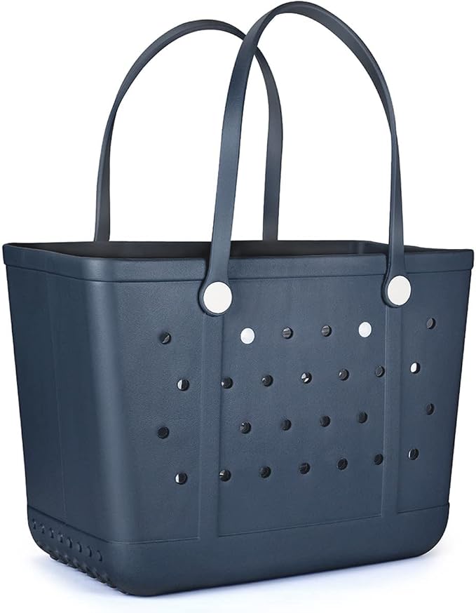 Rubber Beach Bag for Women, Waterproof Travel Tote Bags for Beach | Waterproof Sand-proof Tote Bags with Zipper Pocket, Durable Lightweigh Tote Bag for Outdoor - Image 8