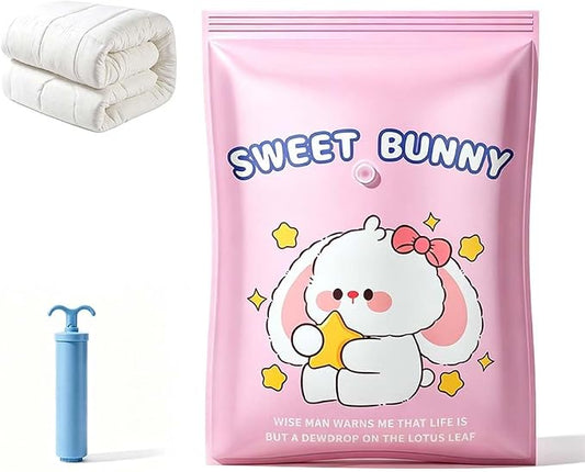 Vacuum Storage Bags with Pump, Thick Space Saver for Blanket & Comforters (Super Large 1pc + Vacuum Hand Pump) by VLZLQ