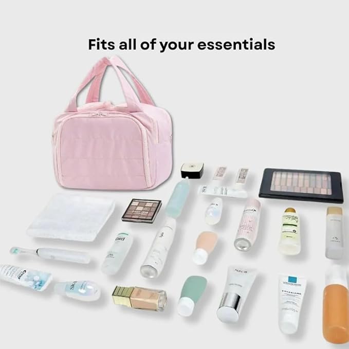 Toiletry Bag,Toiletry Bag, Waterproof Lightweight Large Wide-Open Travel Toiletry Bags, Puffy Cosmetic Makeup Bag for Traveling, Accessories, Essentials, Toiletries (4Pcs) - Image 6