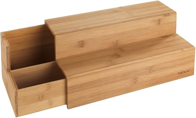 WENKO Bamboo Tea Bag Organizer with Drawer, Tea Bag Storage Container, Coffee and Tea Caddy for Kitchen, Tea Station, Tea Bag Holder, Coffee Bar Accessories and Organizer, 13 x 6.7 x 5.9 in by Wenko%2C+Inc.