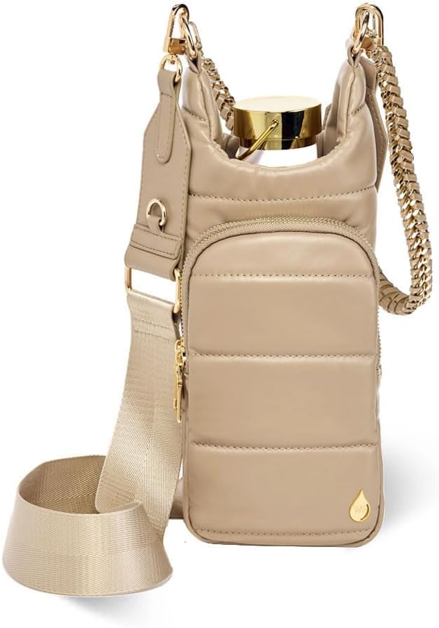 WanderFull® Original HydroBag® Luxury Vegan Leather, Oprah’s Favorite Things 2024, Water Bottle Holder with 2 Straps by WanderFull