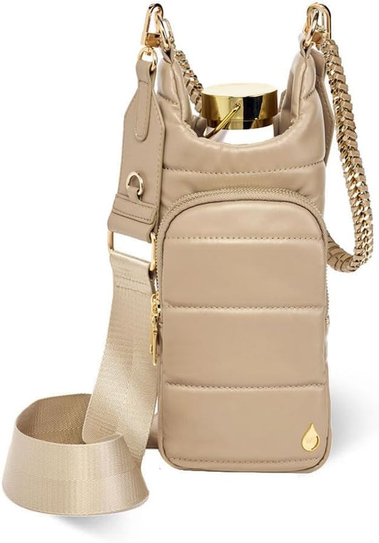 WanderFull® Original HydroBag® Luxury Vegan Leather, Oprah’s Favorite Things 2024, Water Bottle Holder with 2 Straps by WanderFull