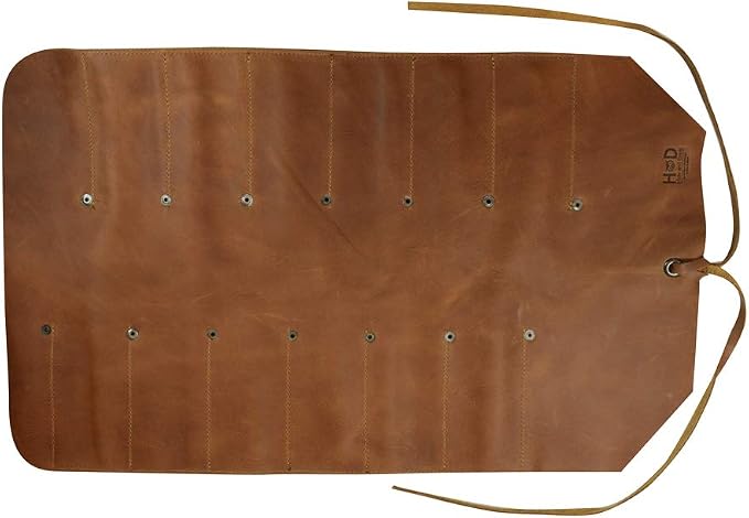 Leather Tool Bag Roll Up, 12 Slot Heavy Duty Tool Roll Bag Organizer, Tool Roll Up Bag, Portable Tool Wrap Roll Bags for Travel, Durable Tool Kit Folding Tool Pouch Roll Up Mechanic Gifts for Men - Image 2