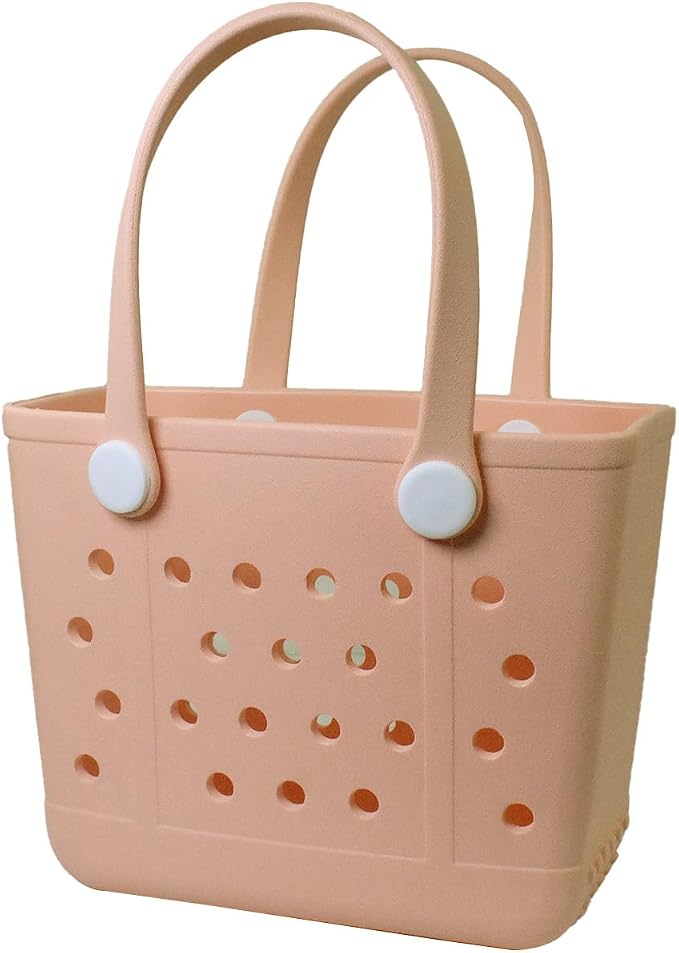 Rubber Beach Bag for Women, Waterproof Travel Tote Bags for Beach | Waterproof Sand-proof Tote Bags with Zipper Pocket, Durable Lightweigh Tote Bag for Outdoor by Unknown