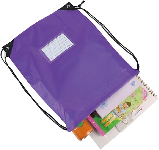 CODOBON 30 Pack Drawstring Bags,Bulk Draw String Backpack, DIY Gym Sports Cinch Bag Sackpack for Women Men, Purple - Image 4