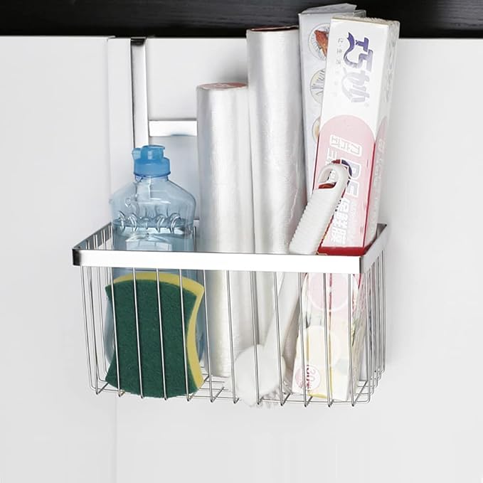 LUANT Over The Bathroom Shower Door Caddy Hanging Storage Organizer Baskets, Bathroom Over the Door Shower Caddy for Shampoo, Conditioner, Soap,2PCS - Image 4