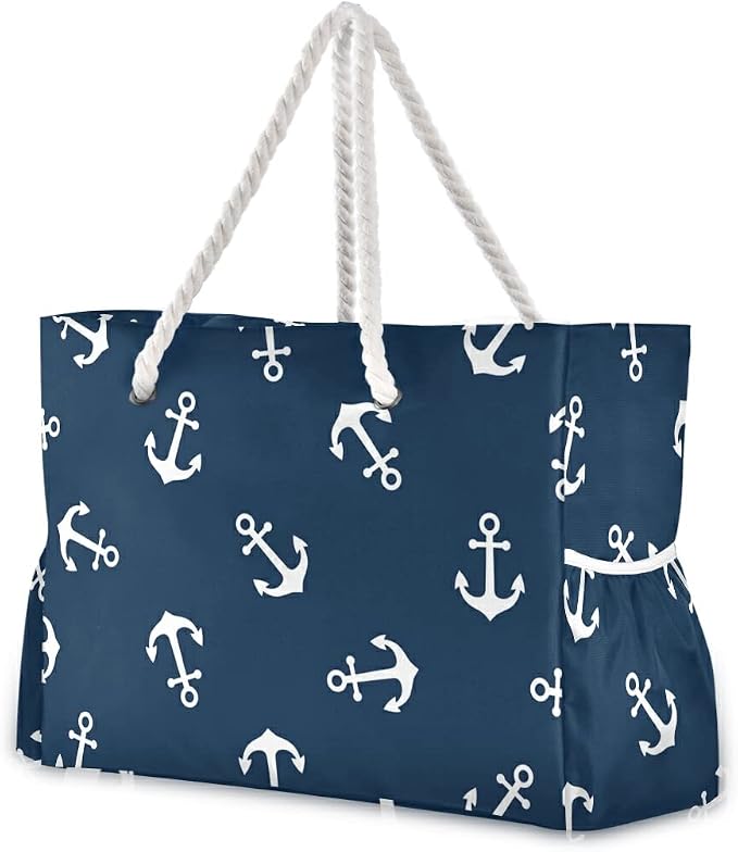 senya Large Beach Shoulder Bags Canvas Tote Water Resistant for Gym Travel Daily by senya