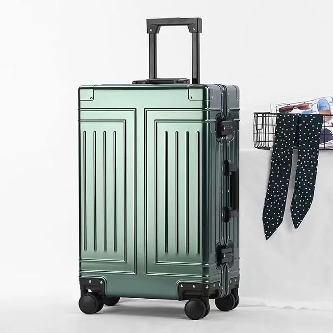 All Aluminum Carry On Luggage，Cut from Whole Aluminum Sheet，22x14x9 Airline Approved ，（3rd Generation，Premium Metal zipperless suitcase ） (green, 26inch) - Image 3