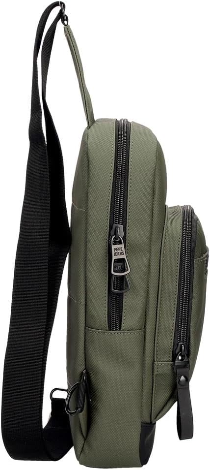 Pepe Jeans Dorking Polyester Multi Pocket Belt Bag Shoulder Bag by Joumma Bags, khaki, Eine Größe passt allen, Crossbody bag - Image 2