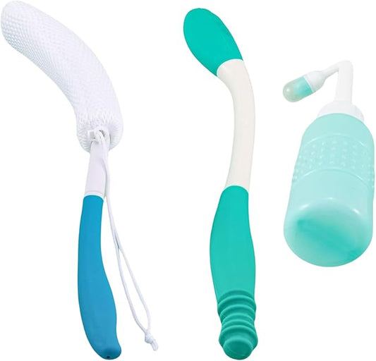 Butt Wiper Tool - Personal Hygiene Aid, Butt Wiping Tool and Bidet Body Brush, Body Cleaning Aid for Seniors, Disabled, Hospital Patients, Daily Use, Travel, Toilet, Shower, and Home Care