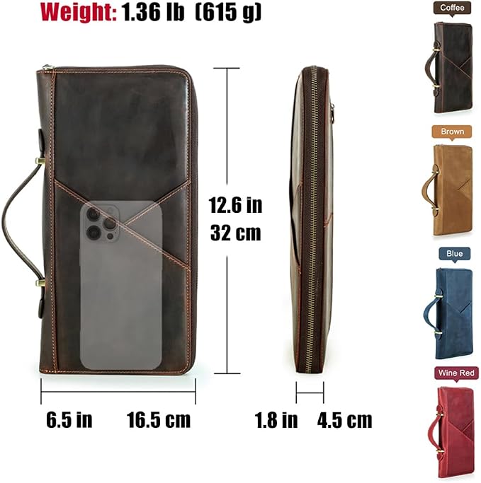 CONTACTS Family Passport Holder for 10 Full Grain Leather Compatible with Airtag Passport Holder for Family Travel Document Organizer Multiple Rfid Blocking Passport Wallet - Image 5