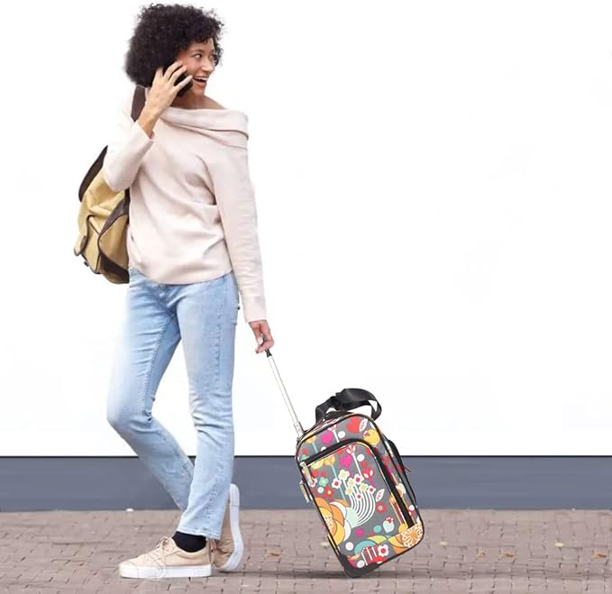 Lily Bloom Designer 15 Inch Carry On - Weekender Overnight Business Travel Luggage - Lightweight 2- Rolling Wheels Suitcase - Under Seat Rolling Bag for Women (Bliss) - Image 7