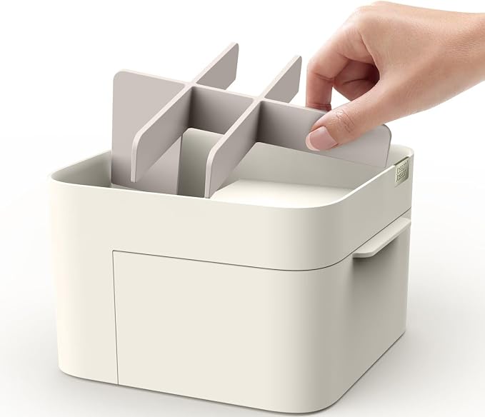 Joseph Joseph 75004 Viva Makeup Cosmetic Storage Organizer with Drawer, Medium, Shell - Image 3