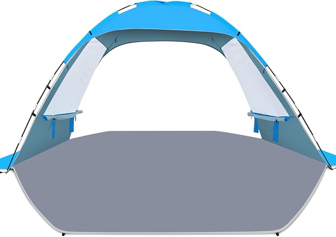 Gorich Beach Tent Sun Shelter for 3/4/6/8/10 Person with UPF 50＋ UV Protection, Lightweight & Easy Setup Beach Shade Canopy, Portable Beach Shade Tent Beach Cabana by Gorich