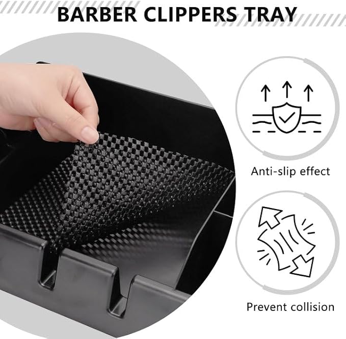 Barber Clippers Tray Station Hair Trimmer Holder Multifunctional Razors Case Stylist Hairdressing Combs Clips Scissors Holder(12.87" X 8.9") - Image 5