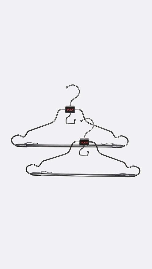 TUMI - 2-Piece Hangers Set - Travel Clothes Hanger for Suit, Coat & Trousers - Space Saving Garment Bag Hangers w/ Hooks - Black - Image 5