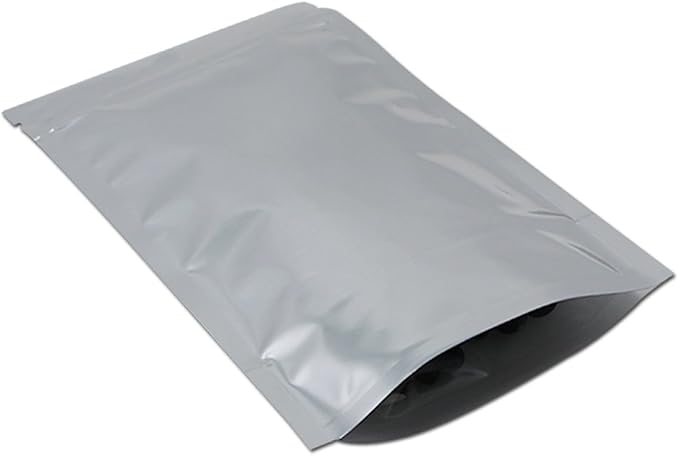 FERENLI 500 Pieces Stand Up Clear Zipper Lock Resealable Aluminum Mylar Foil Plastic Packaging Bag for Zip Heat Seal Package Lock with Tear Notch Long Term Food Storage 4.7x6.7 inch - Image 4
