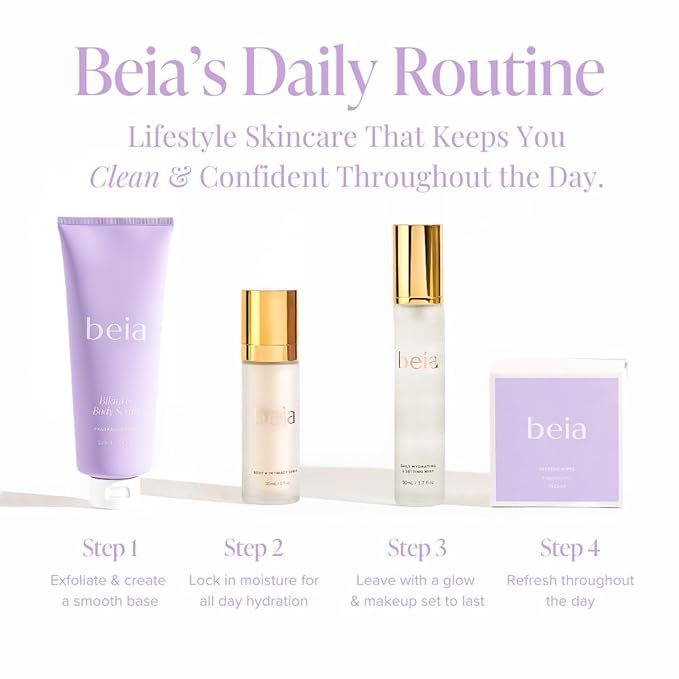 Beia Feminine Wipes Individually Wrapped - Odor Control pH Balancing Intimate Wipes for Women Hygiene with Aloe Vera & Green Tea - Fragrance Free & Vegan for Full Body & Face - 15 Refresh Travel Wipes