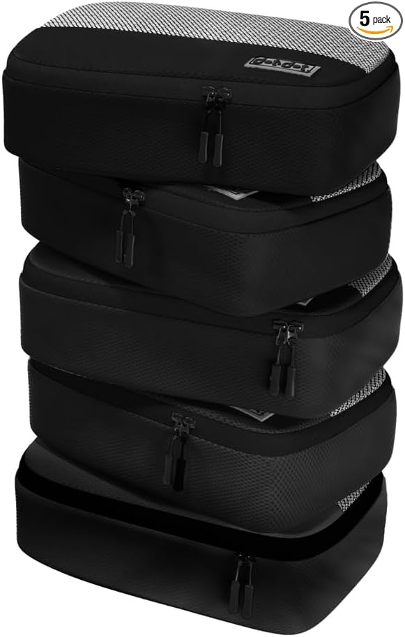 Small Packing Cubes for Travel - 5pc Packing Cubes for Suitcases - Lightweight Luggage Organizer Bags (Non-Compression) by DotDot
