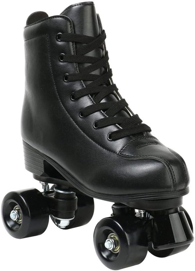 YYW Roller Skates for Women Men, High Top PU Leather Classic Double-Row, Indoor Outdoor, Beginner Shoes Bag by YYW