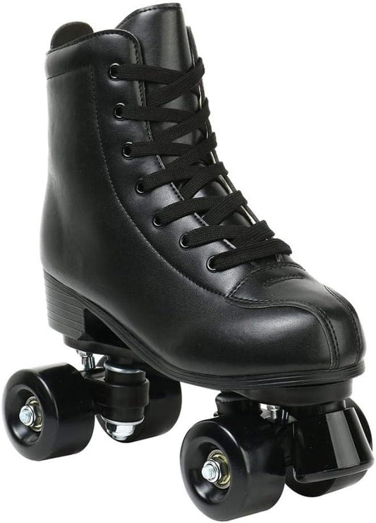 YYW Roller Skates for Women Men, High Top PU Leather Classic Double-Row, Indoor Outdoor, Beginner Shoes Bag by YYW