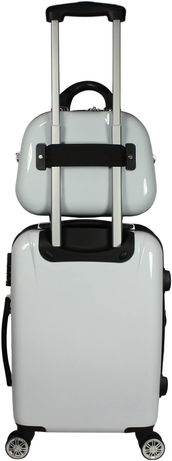 World Traveler Butterfly 2-Piece Carry-On Polycarbonate Hardside Expandable Spinner Luggage Set - Image 9