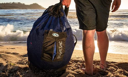 Stahlsac Panama Mesh Backpack: Convienent 103L size, ideal for dive gear, dry pockets, PINK - Image 2