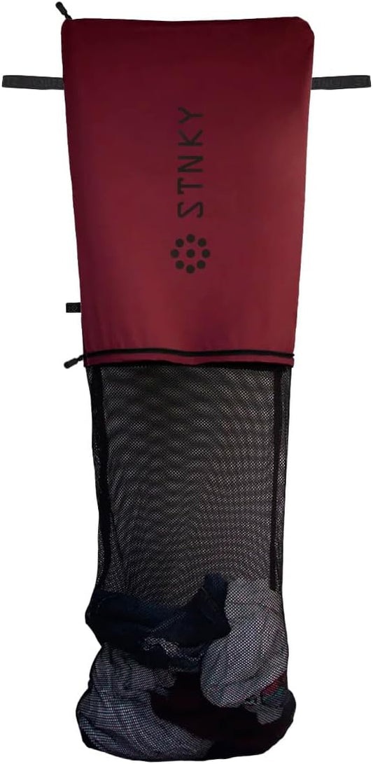 STNKY Bag Pro - Laundry Bags With Zips, Handles and Internal Mesh Bag for Travel, Yoga, Healthcare, Gym Kit, Laundry (XL, Burgundy) by STNKY