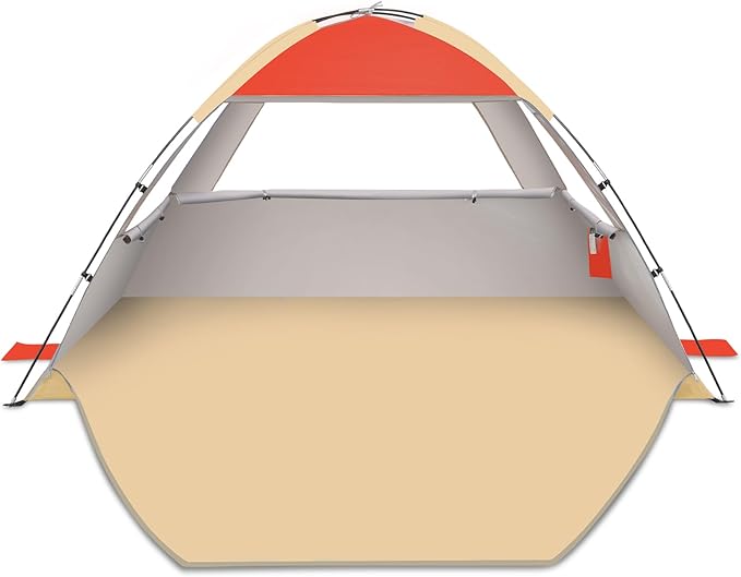Gorich Beach Tent Sun Shelter for 3/4/6/8/10 Person with UPF 50＋ UV Protection, Lightweight & Easy Setup Beach Shade Canopy, Portable Beach Shade Tent Beach Cabana by Gorich