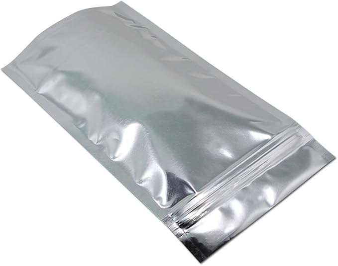 FERENLI 500 Pieces Stand Up Clear Zipper Lock Resealable Aluminum Mylar Foil Plastic Packaging Bag for Zip Heat Seal Package Lock with Tear Notch Long Term Food Storage 4.7x6.7 inch - Image 5