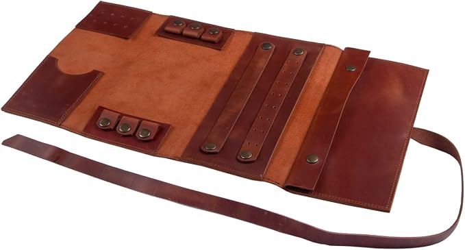 Jewelry Leather Organizer. Mothers Day Leather Organizer. Jewelry Roll. Jewelry Holder. Travel Jewelry Case. Birthday, ChristmasGift. (Brown) - Image 3