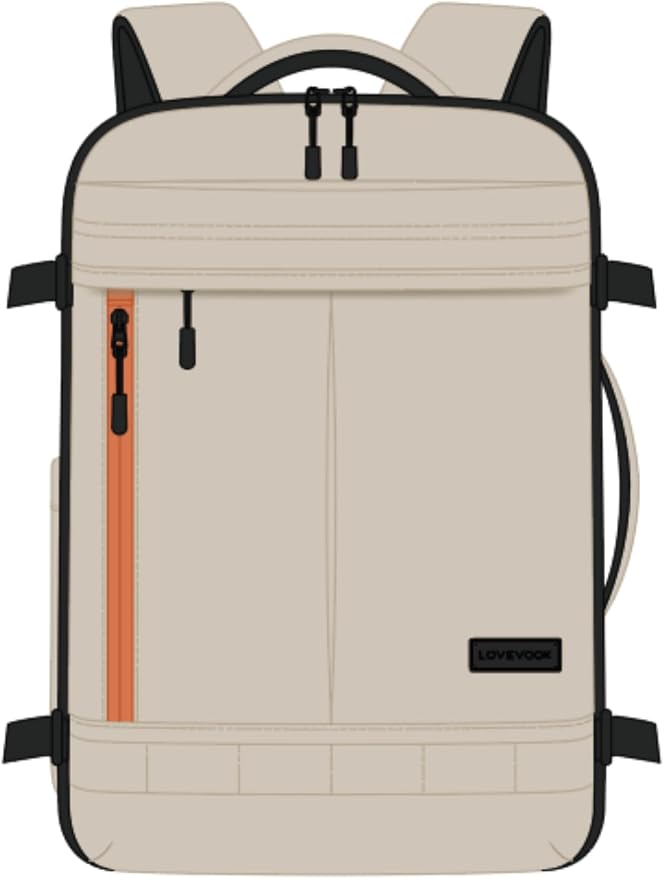 LOVEVOOK 40L Travel Backpack for Women Men, Airline Approved Carry On Luggage with 3 Cubes Accessories, TSA Personal Item Travel Cruise Essentials, Waterproof Weekender Overnight Bags fits 17" Laptop by LOVEVOOK