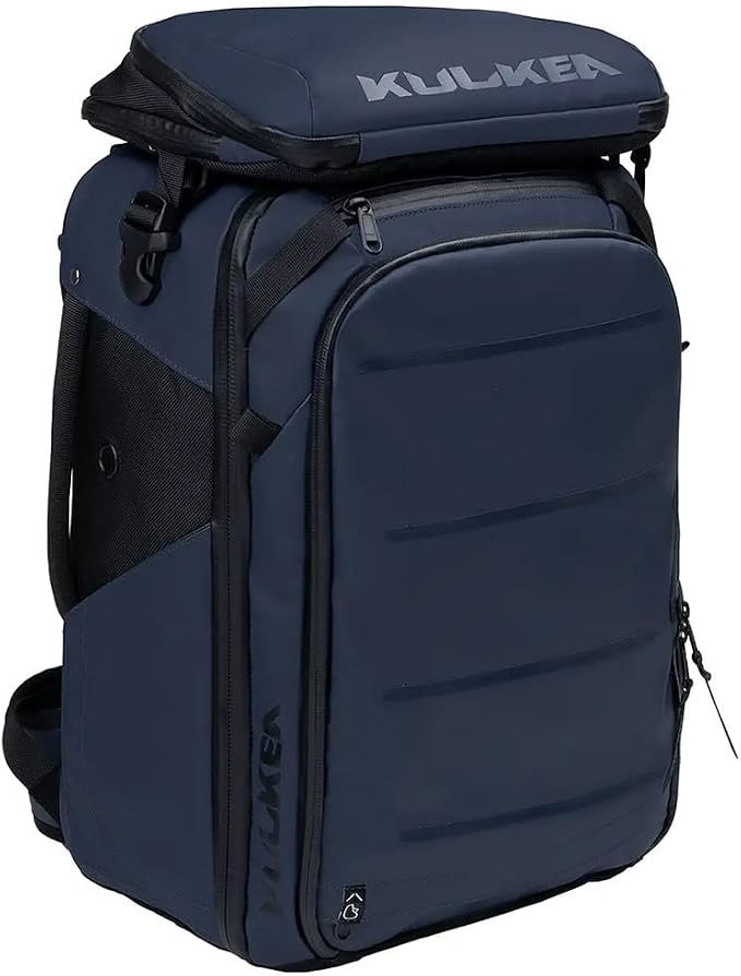 Käydä 36L Travel Backpack - Spacious Carry On Backpack with Detachable Travel Pouch, Magnetic Water Bottle Pocket, Passport and Laptop Pocket - Convertible Boot Bag for Snow Sports (Steel Blue) - Image 2