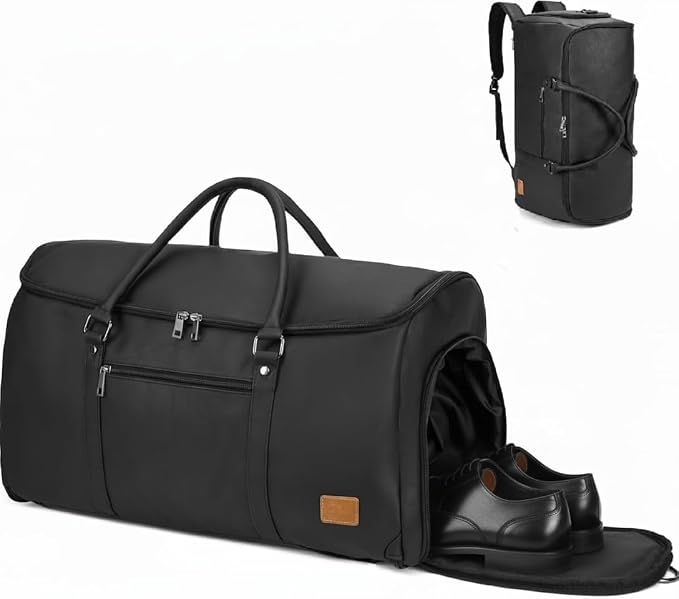 seyfocnia Garment Bags for Travel, Carry On Garment Bag Backpack, Convertible Garment Duffle Bag for Men Women, 4 in 1 Hanging Dress Suitcase Suit Travel Bag by Seyfocnia