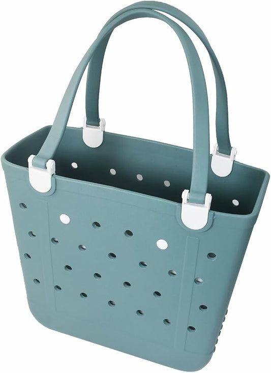 Rubber Beach Bag for Women, Waterproof Travel Tote Bags for Beach | Waterproof Sand-proof Tote Bags with Zipper Pocket, Durable Lightweigh Tote Bag for Outdoor by Unknown